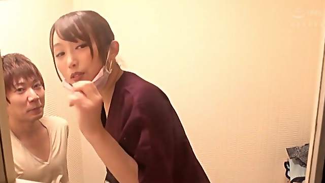 Quickie fucking in the bathroom with small tits babe Kiritani Nao