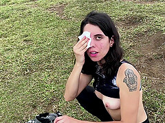 Passionate outdoors fucking with a hot ass girlfriend in POV