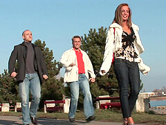 Lauryn May gets talked into banging with two guys at the same time