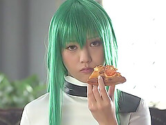 Fetish video with Rei Mizuna receives cum on tits after sex