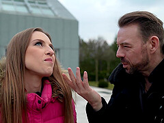 Brunette Shalina Devine moans while getting penetrated by her BF