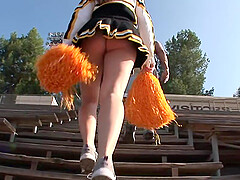 Cute cheerleader has horny sex with older coach