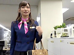 Messy facial ending for Japanese Kaede Mai after an office gangbang