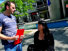 Ugly German turkish housewife pick up for porn casting