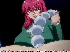 Pink haired anime babe gets creampied after a ride