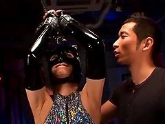 Akiho Yoshizawa has to suck two dicks before getting fucked hard