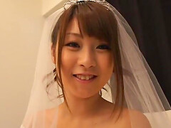Japanese bride to be moans while being fucked by her future hubby