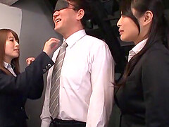 Group dick sucking with naughty Japanese chicks in HD POV