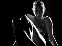 Slutty girl Eva Berger gets eaten out and fucked by a tattooed dude