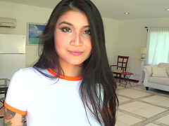 Tattooed chick Brenna Sparks deepthroats a dick and gets fucked