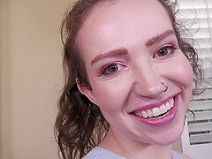 Hazel Paige gets on top of a dude to ride his thick pecker