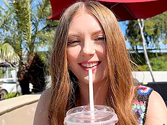Zoey Zimmer enjoys while giving her boyfriend a blowjob - POV