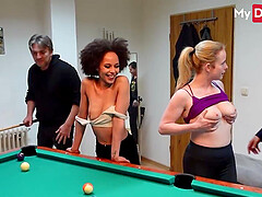 Gangbang action for 2 German amateurs