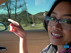 Close up video of a brunette girlfriend being fucked - Jade Kimiko