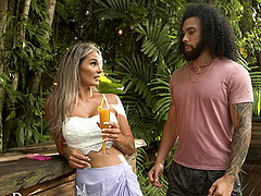 Outdoor dicking with a tattooed blonde darling - Mandy Rhea