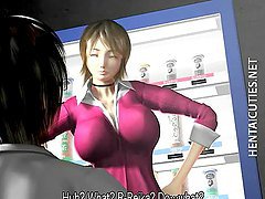 Sexy anime bitch gives oral sex