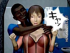 Horny hentai harlot take black penis