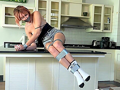 Horny Student Bound with Ropes Gets Filmed And Fully Exposed