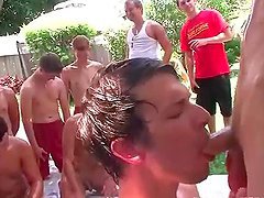 College orgy with gay fresher sucking shaft