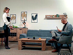 Daruma Rai and Boris Schwarz in lingerie casting with stockings