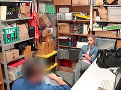 Skinny teen duo Wrex & Emma heat up office in steamy reality romp