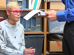 Ebony temptress Arie and stud Tommy in an erotic office rendezvous