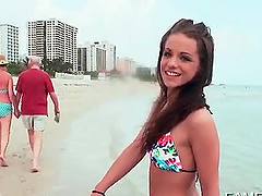 Blowjob in POV with superb teenage sex siren