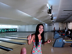 Thai MILF with booty fucked on amateur video after bowling