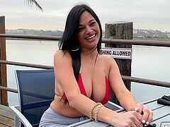 Thick vixen Mona Azar has her face covered in cum