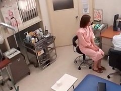 Shy asian redhead gets boobs checked at the doctor
