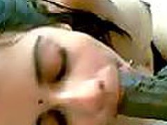 Pretty Indian chick gets naked with a black dude