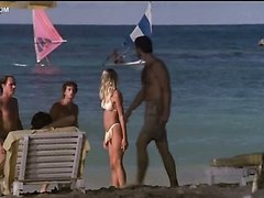 Extremely Hot Blonde Babe Kelly Lynch In a Super Sexy White Bikini