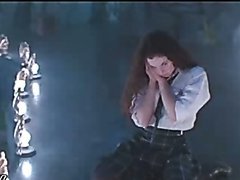 Sexy Mia Kirshner Performing a Hot Striptease In a School Outfit