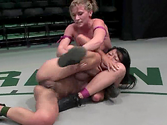 Tia Ling gets her Asian pussy destroyed with a strap-on by Ariel X