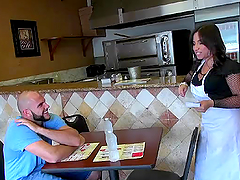 Hardcore in the kitchen with a horny Latina Gabbi Vega