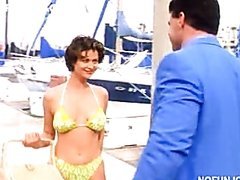 Bonerific Brunette Catherine Bell Wearing a Super Sexy Bikini
