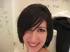 Succulent Melanie Malone Serves A Yummy Blowjob In A Gloryhole