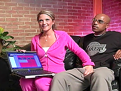 Gorgeous Spring Thomas Swallows A Black Dude's Cum With Passion
