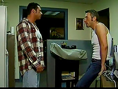 Gay hunks in a vintage scene with good head and ass fucking