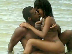 Seductive Brazilian babe getting drilled hardcore on the beach