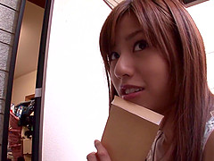 Skillful Japanese cutie Rina Rukawa gives dude cock massage
