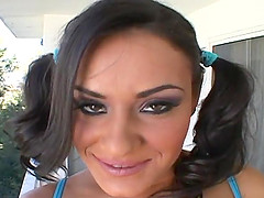 She is a big breasted deepthroat chick that gags on it