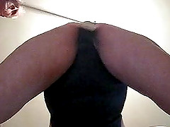 Mature amateur bitch gets shackled in a pillory and spanked