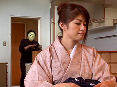 Japanese hottie Yuzuru gets fondled and fucked by her hubby