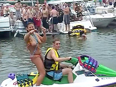 Nasty chicks don't mind to show their boobs in public