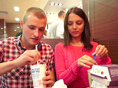 A lunch date for fast food leads to some fast, hard sex
