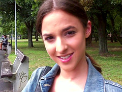 Smoking brunette teen in fishnets gets her older man fetish on hardcore style