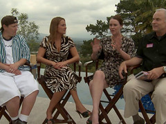 When the interview was done these two girls get down and eat pussy