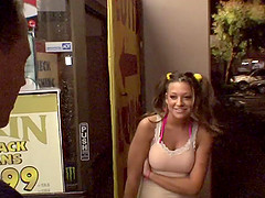 Radiant teen moans as her pink slit gets penetrated hardcore