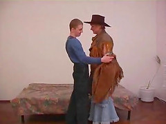 Doting cowgirl has her hairy cunt spooked with a throbbing pecker till orgasm